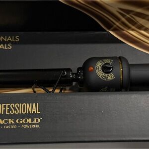 BLACK GOLD Professional Curling Iron in Black and Gold